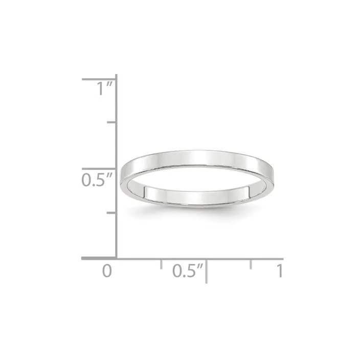Goldia Rings Solid 10K White Gold 25mm Light Weight Flat MensWomens Wedding Band Ring Size 95 Goldia Rings Solid 10K White Gold 25mm Light Weight Flat MensWomens Wedding Band Ring Size 95