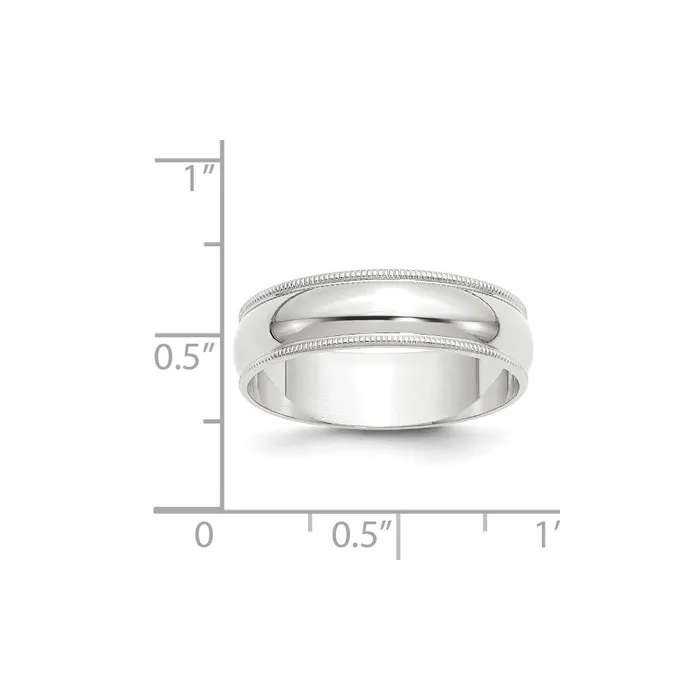 Goldia Rings Solid 10K White Gold 6mm Light Weight Milgrain Half Round MensWomens Wedding Band Ring Size 105 Goldia Rings Solid 10K White Gold 6mm Light Weight Milgrain Half Round MensWomens Wedding Band Ring Size 105