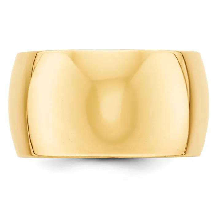 Goldia Rings Solid 10K Yellow Gold 12mm Half Round MensWomens Wedding Band Ring Size 55 Goldia Rings Solid 10K Yellow Gold 12mm Half Round MensWomens Wedding Band Ring Size 55