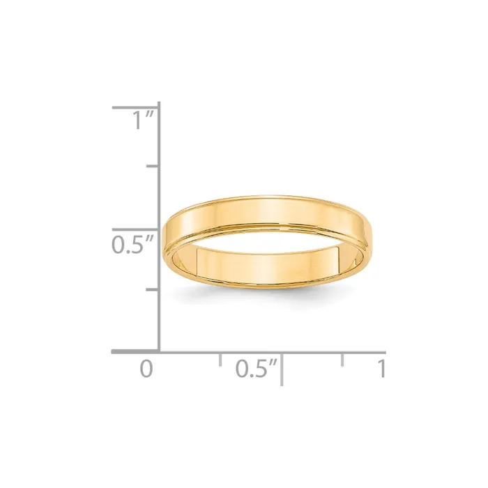 Goldia Rings Solid 10K Yellow Gold 4mm Flat with Step Edge MensWomens Wedding Band Ring Size 4 Goldia Rings Solid 10K Yellow Gold 4mm Flat with Step Edge MensWomens Wedding Band Ring Size 4