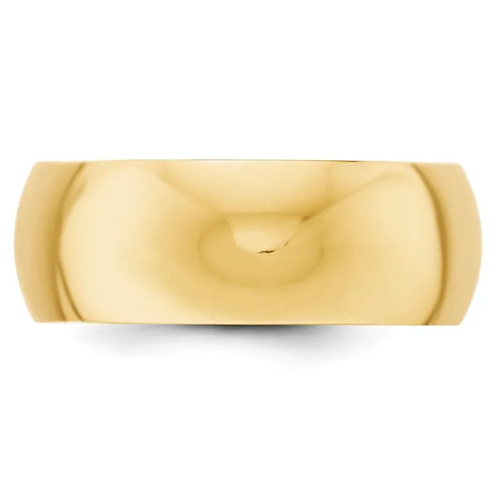 Goldia Rings Solid 10K Yellow Gold 8mm Half Round MensWomens Wedding Band Ring Size 135 Goldia Rings Solid 10K Yellow Gold 8mm Half Round MensWomens Wedding Band Ring Size 135