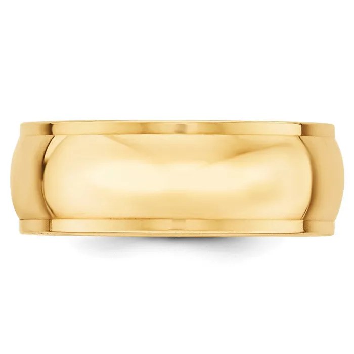 Goldia Rings Solid 10K Yellow Gold 8mm Half Round with Edge MensWomens Wedding Band Ring Size 12 Goldia Rings Solid 10K Yellow Gold 8mm Half Round with Edge MensWomens Wedding Band Ring Size 12