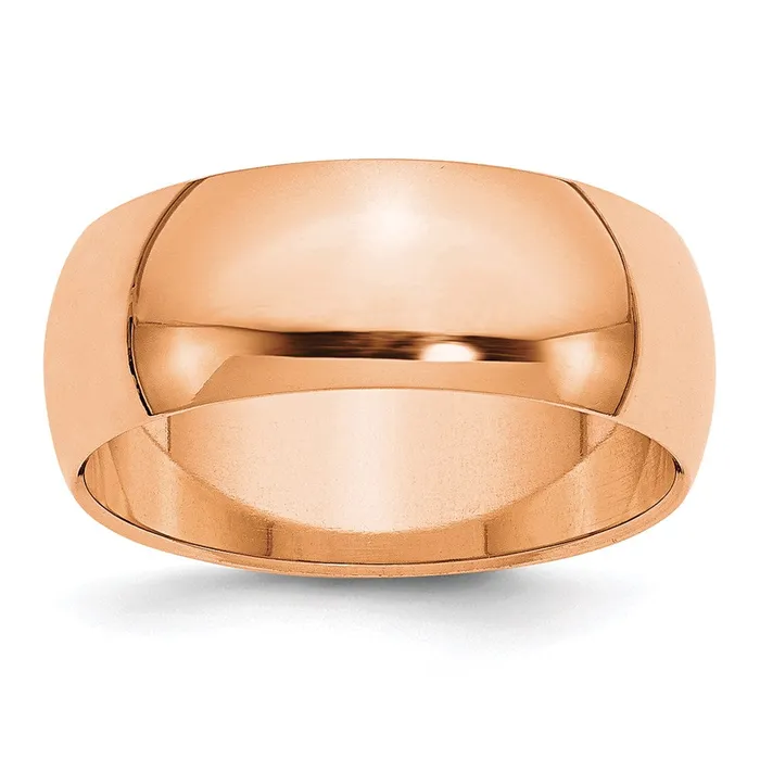 Goldia Rings Solid 10K Yellow Gold Rose Gold 8mm HalfRound Wedding MensWomens Wedding Band Ring Size 7 Goldia Rings Solid 10K Yellow Gold Rose Gold 8mm HalfRound Wedding MensWomens Wedding Band Ring Size 7