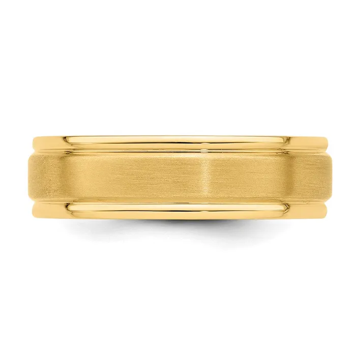Goldia Rings Solid 10K Yellow Gold Yellow Gold Standard Comfort Fit Polished Brush Satin Fancy MensWomens Wedding Band Ring Size 10 Goldia Rings Solid 10K Yellow Gold Yellow Gold Standard Comfort Fit Polished Brush Satin Fancy MensWomens Wedding Band Ring Size 10
