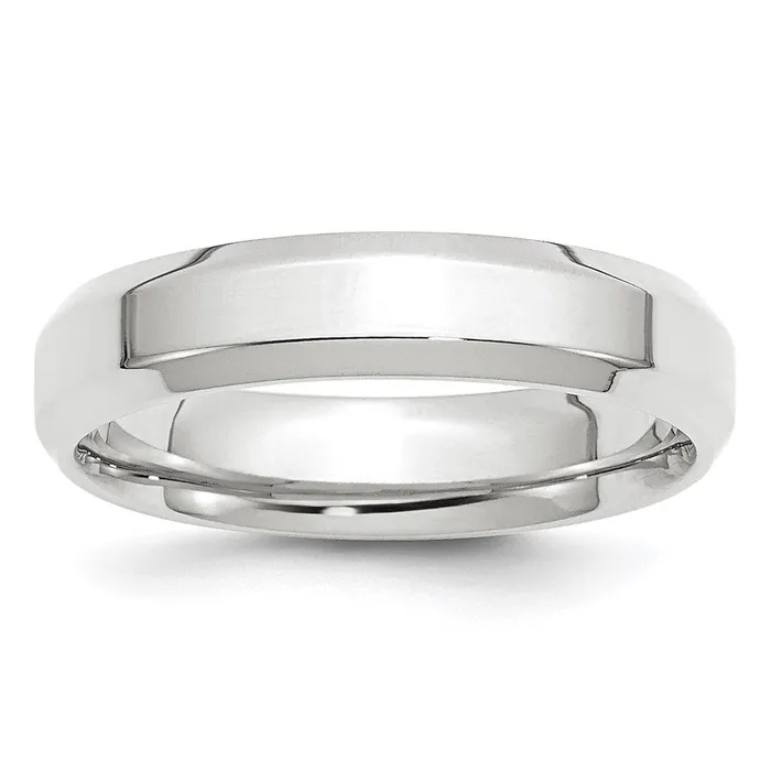 Goldia Rings Solid 14K White Gold 5mm Bevel Edge Comfort Fit MensWomens Wedding Band Ring Size 115 Goldia Rings Solid 14K White Gold 5mm Bevel Edge Comfort Fit MensWomens Wedding Band Ring Size 115