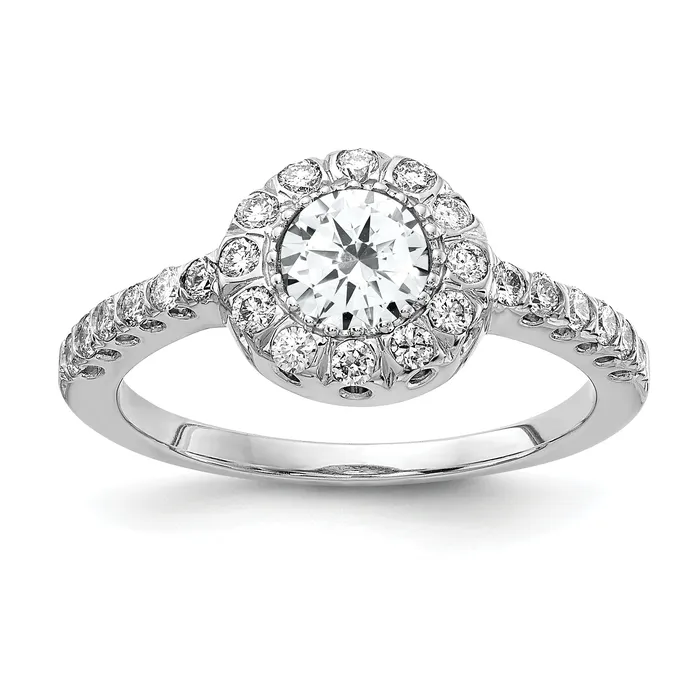 Goldia Rings Solid 14k White Gold 5mm Cubic Zirconia AAA Simulated CZ Ring Goldia Rings Solid 14k White Gold 5mm Cubic Zirconia AAA Simulated CZ Ring