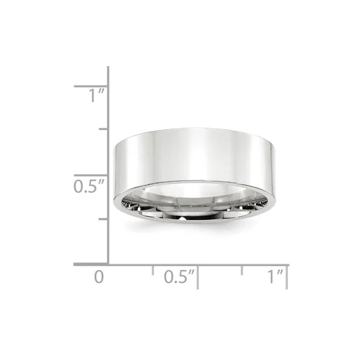 Goldia Rings Solid 14K White Gold 8mm Standard Flat Comfort Fit MensWomens Wedding Band Ring Size 85 Goldia Rings Solid 14K White Gold 8mm Standard Flat Comfort Fit MensWomens Wedding Band Ring Size 85