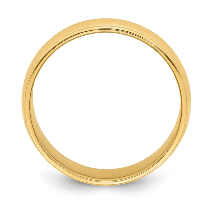 Goldia Rings Solid 14K Yellow Gold 6mm Milgrain Half Round MensWomens Wedding Band Ring Size 14 Goldia Rings Solid 14K Yellow Gold 6mm Milgrain Half Round MensWomens Wedding Band Ring Size 14