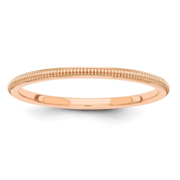 Goldia Rings Solid 18K Rose Gold 15mm Milgrain MensWomens Wedding Band Ring Size 55 Goldia Rings Solid 18K Rose Gold 15mm Milgrain MensWomens Wedding Band Ring Size 55