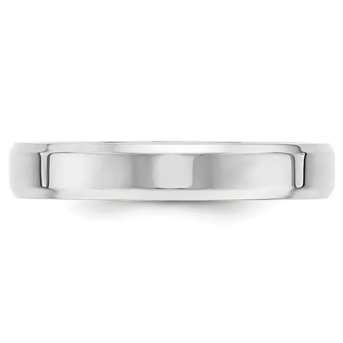 Goldia Rings Solid 18K White Gold 4mm Bevel Edge Comfort Fit MensWomens Wedding Band Ring Size 95 Goldia Rings Solid 18K White Gold 4mm Bevel Edge Comfort Fit MensWomens Wedding Band Ring Size 95