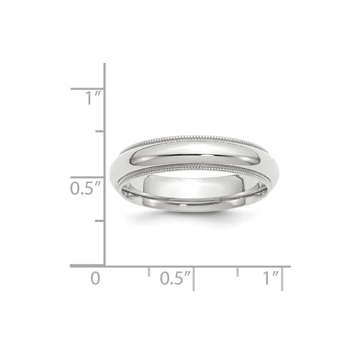 Goldia Rings Solid 18K White Gold 5mm Milgrain Comfort Fit MensWomens Wedding Band Ring Size 8 Goldia Rings Solid 18K White Gold 5mm Milgrain Comfort Fit MensWomens Wedding Band Ring Size 8
