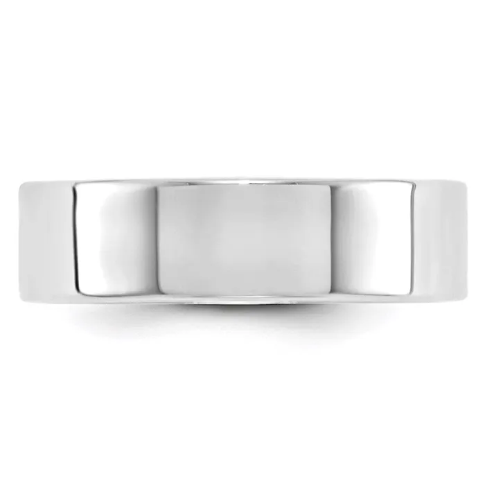 Goldia Rings Solid 18K White Gold 6mm Light Weight Flat MensWomens Wedding Band Ring Size 7 Goldia Rings Solid 18K White Gold 6mm Light Weight Flat MensWomens Wedding Band Ring Size 7