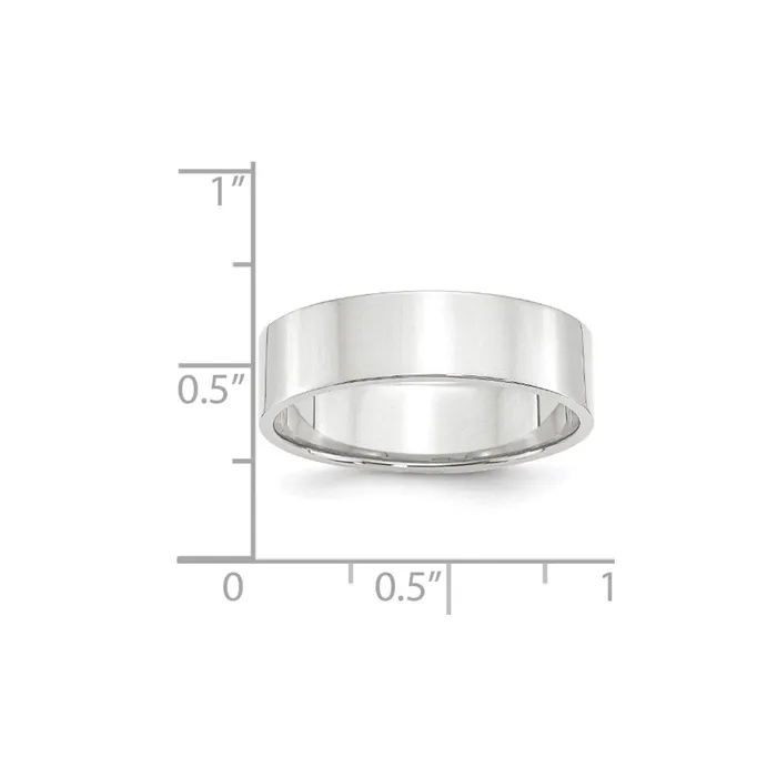 Goldia Rings Solid 18K White Gold 6mm Light Weight Flat MensWomens Wedding Band Ring Size 7 Goldia Rings Solid 18K White Gold 6mm Light Weight Flat MensWomens Wedding Band Ring Size 7