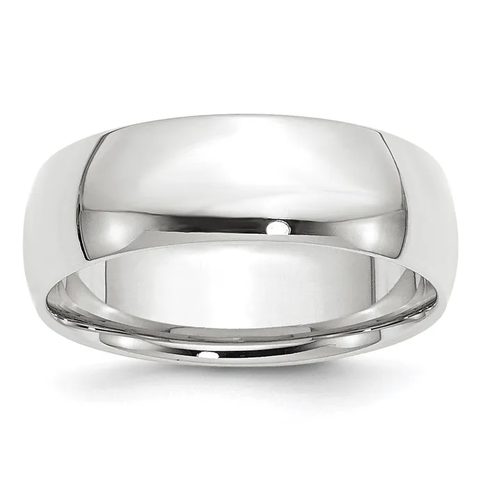 Goldia Rings Solid 18K White Gold 7mm Light Weight Comfort Fit MensWomens Wedding Band Ring Size 6 Goldia Rings Solid 18K White Gold 7mm Light Weight Comfort Fit MensWomens Wedding Band Ring Size 6