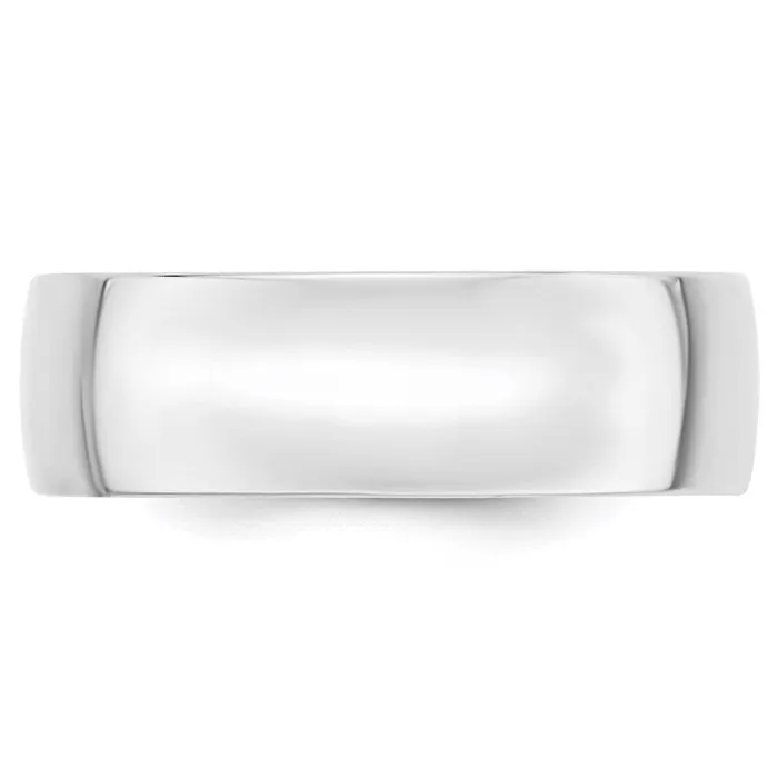 Goldia Rings Solid 18K White Gold 7mm Light Weight Comfort Fit MensWomens Wedding Band Ring Size 6 Goldia Rings Solid 18K White Gold 7mm Light Weight Comfort Fit MensWomens Wedding Band Ring Size 6