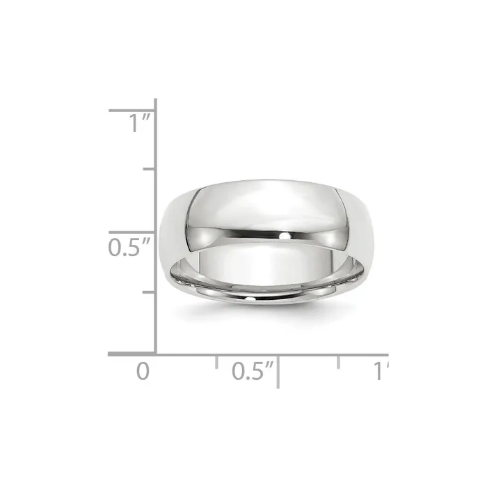 Goldia Rings Solid 18K White Gold 7mm Light Weight Comfort Fit MensWomens Wedding Band Ring Size 6 Goldia Rings Solid 18K White Gold 7mm Light Weight Comfort Fit MensWomens Wedding Band Ring Size 6