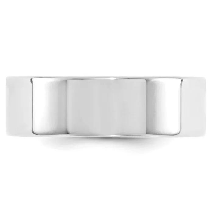 Goldia Rings Solid 18K White Gold 7mm Standard Flat Comfort Fit MensWomens Wedding Band Ring Size 4 Goldia Rings Solid 18K White Gold 7mm Standard Flat Comfort Fit MensWomens Wedding Band Ring Size 4