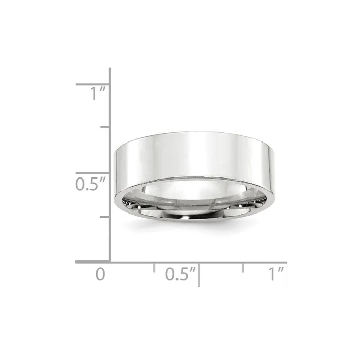 Goldia Rings Solid 18K White Gold 7mm Standard Flat Comfort Fit MensWomens Wedding Band Ring Size 4 Goldia Rings Solid 18K White Gold 7mm Standard Flat Comfort Fit MensWomens Wedding Band Ring Size 4