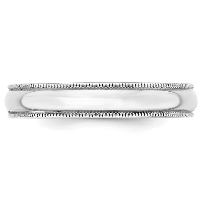 Goldia Solid 10K White Gold 4mm Light Weight Milgrain Half Round MensWomens Wedding Band Ring Size 75 Rings Goldia Solid 10K White Gold 4mm Light Weight Milgrain Half Round MensWomens Wedding Band Ring Size 75 Rings
