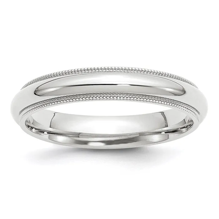 Goldia Solid 10K White Gold 4mm Milgrain Comfort Fit MensWomens Wedding Band Ring Size 75 Rings Goldia Solid 10K White Gold 4mm Milgrain Comfort Fit MensWomens Wedding Band Ring Size 75 Rings