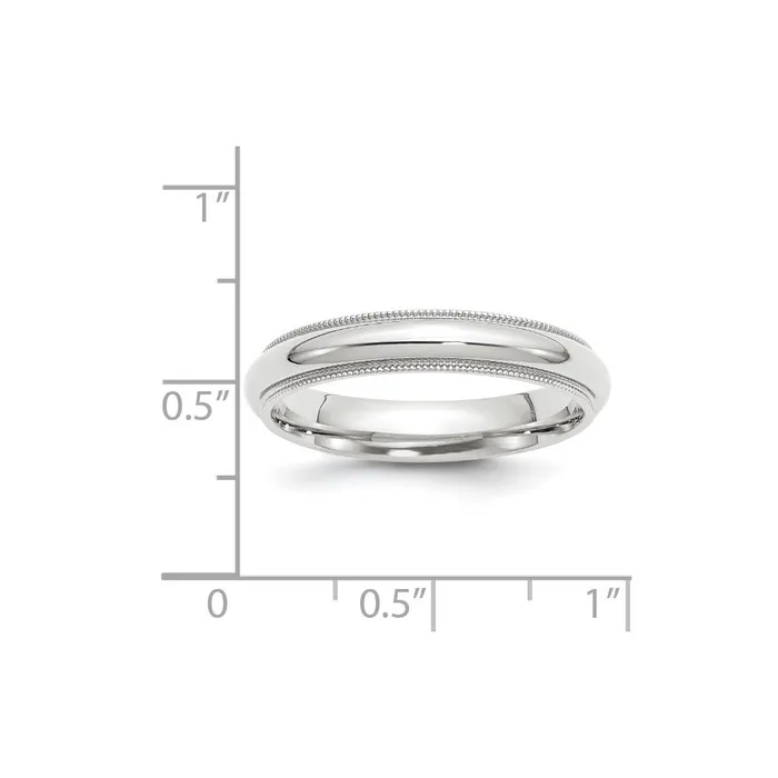 Goldia Solid 10K White Gold 4mm Milgrain Comfort Fit MensWomens Wedding Band Ring Size 75 Rings Goldia Solid 10K White Gold 4mm Milgrain Comfort Fit MensWomens Wedding Band Ring Size 75 Rings