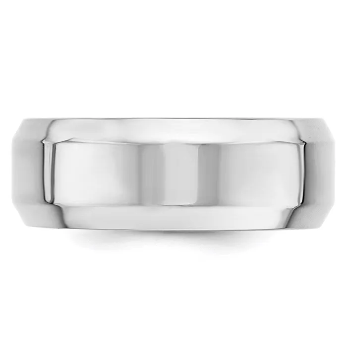 Goldia Solid 10K White Gold 8mm Bevel Edge Comfort Fit MensWomens Wedding Band Ring Size 125 Rings Goldia Solid 10K White Gold 8mm Bevel Edge Comfort Fit MensWomens Wedding Band Ring Size 125 Rings