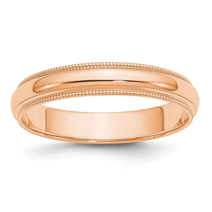 Goldia Solid 10K Yellow Gold Rose Gold 4mm Milgrain Half Round MensWomens Wedding Band Ring Size 135 Rings Goldia Solid 10K Yellow Gold Rose Gold 4mm Milgrain Half Round MensWomens Wedding Band Ring Size 135 Rings
