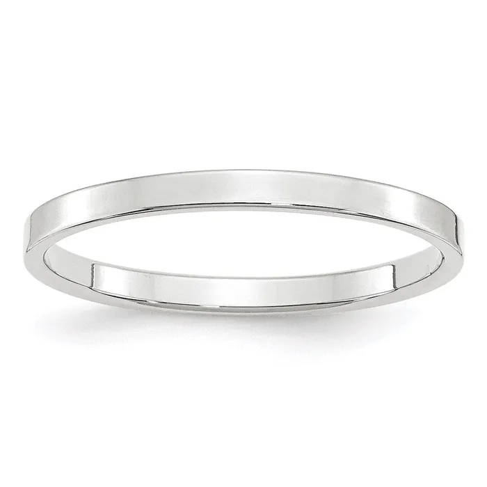 Goldia Solid 14K White Gold 2mm Light Weight Flat MensWomens Wedding Band Ring Size 4 Rings Goldia Solid 14K White Gold 2mm Light Weight Flat MensWomens Wedding Band Ring Size 4 Rings