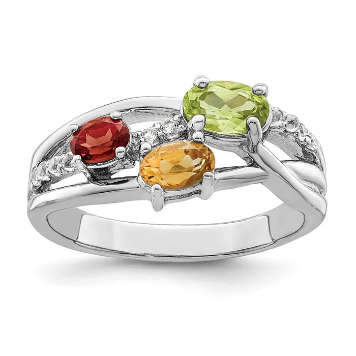 Goldia Sterling Silver RHplated 108tw PECIGAWT Ring Rings