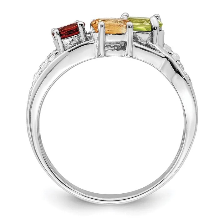 Goldia Sterling Silver RHplated 108tw PECIGAWT Ring Rings