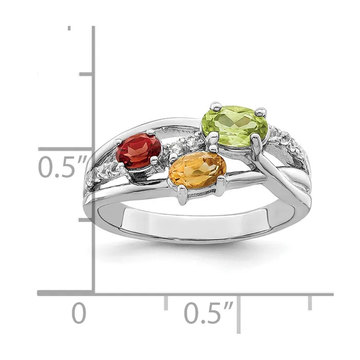 Goldia Sterling Silver RHplated 108tw PECIGAWT Ring Rings