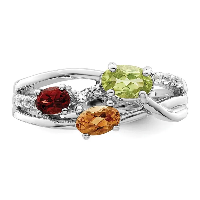 Goldia Sterling Silver RHplated 108tw PECIGAWT Ring Rings