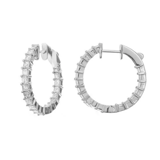 JMS always Earrings Original Tresorra 18K White Gold Diamond Hoop Earrings JMS always Earrings Original Tresorra 18K White Gold Diamond Hoop Earrings