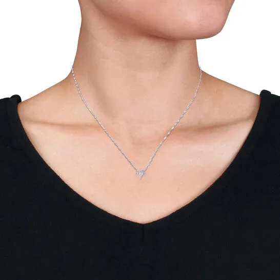 JMS always Necklaces Original AMOUR 14 CT TW Diamond Halo Pendant with Chain In 10K White Gold JMS always Necklaces Original AMOUR 14 CT TW Diamond Halo Pendant with Chain In 10K White Gold