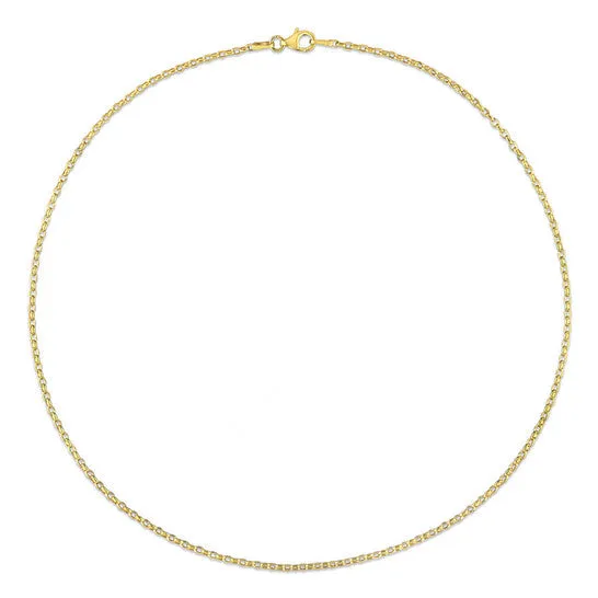 JMS always Necklaces Original AMOUR Rolo Chain Necklace In Yellow Plated Sterling Silver 20 In JMS always Necklaces Original AMOUR Rolo Chain Necklace In Yellow Plated Sterling Silver 20 In