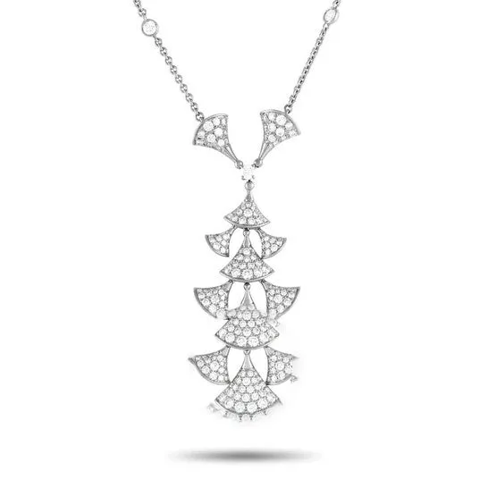 JMS always Necklaces Original PreOwned Bvlgari Diva s Dream 18K White Gold 375ct Diamond Necklace JMS always Necklaces Original PreOwned Bvlgari Diva s Dream 18K White Gold 375ct Diamond Necklace