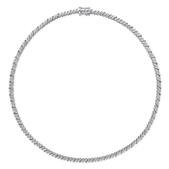 JMS always Original AMOUR 2piece Set Of 1 12 CT TDW Diamond Slink Tennis Necklace and Bracelet In Sterling Silver Necklaces JMS always Original AMOUR 2piece Set Of 1 12 CT TDW Diamond Slink Tennis Necklace and Bracelet In Sterling Silver Necklaces