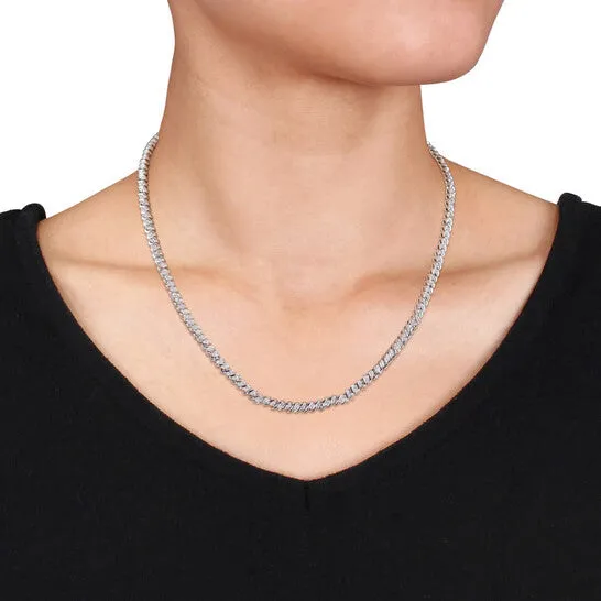 JMS always Original AMOUR 2piece Set Of 1 12 CT TDW Diamond Slink Tennis Necklace and Bracelet In Sterling Silver Necklaces JMS always Original AMOUR 2piece Set Of 1 12 CT TDW Diamond Slink Tennis Necklace and Bracelet In Sterling Silver Necklaces