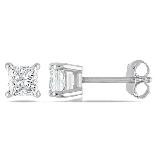 JMS always Original AMOUR 34 CT TW Princess Cut Diamond Stud Earrings In 14K White Gold Earrings JMS always Original AMOUR 34 CT TW Princess Cut Diamond Stud Earrings In 14K White Gold Earrings