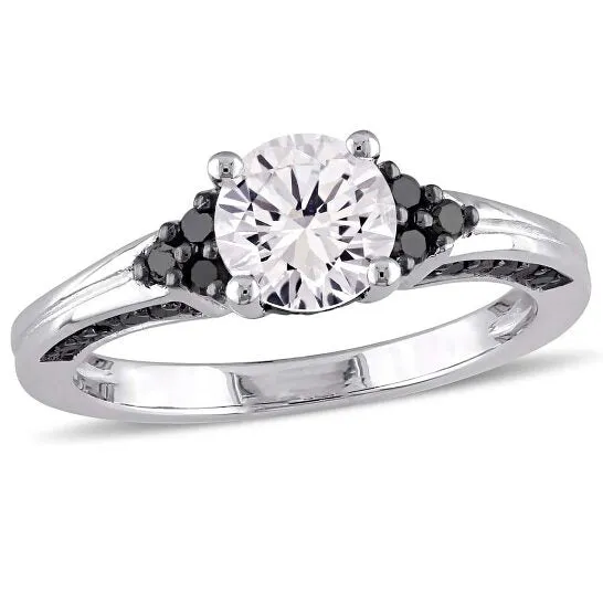 JMS always Original Amour Black Diamond and White Sapphire Engagement Ring Rings JMS always Original Amour Black Diamond and White Sapphire Engagement Ring Rings