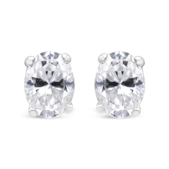 JMS always Original Haus of Brilliance 14K White Gold 12 Cttw Lab Grown Oval Solitaire Diamond Stud Earrings FG Color VS2SI1 Clarity Earrings JMS always Original Haus of Brilliance 14K White Gold 12 Cttw Lab Grown Oval Solitaire Diamond Stud Earrings FG Color VS2SI1 Clarity Earrings