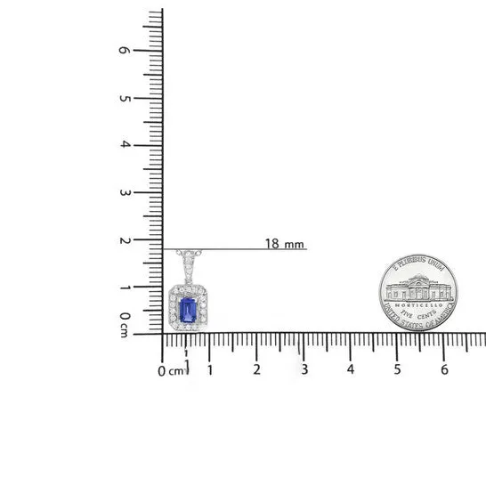 JMS always Original Haus of Brilliance 18K White Gold 14 Cttw Round Diamond and 6x4mm Purple Tanzanite Halo 18 Pendant Necklace HI Color VS1VS2 Clarity Necklaces JMS always Original Haus of Brilliance 18K White Gold 14 Cttw Round Diamond and 6x4mm Purple Tanzanite Halo 18 Pendant Necklace HI Color VS1VS2 Clarity Necklaces