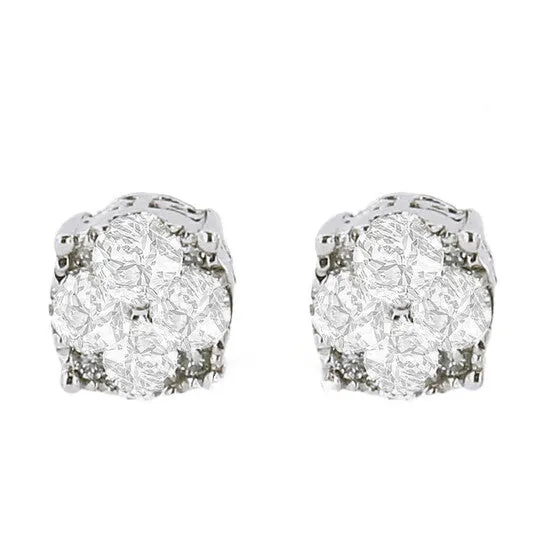 JMS always Original Haus of Brilliance 925 Sterling Silver 12 Cttw Cttw Prong Set LabGrown Round Diamond Cluster Stud Earring FG Color SI1SI2 Clarity Earrings JMS always Original Haus of Brilliance 925 Sterling Silver 12 Cttw Cttw Prong Set LabGrown Round Diamond Cluster Stud Earring FG Color SI1SI2 Clarity Earrings
