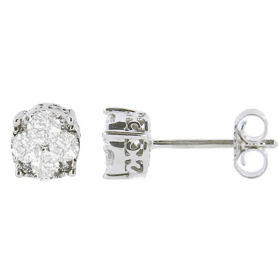 JMS always Original Haus of Brilliance 925 Sterling Silver 12 Cttw Cttw Prong Set LabGrown Round Diamond Cluster Stud Earring FG Color SI1SI2 Clarity Earrings JMS always Original Haus of Brilliance 925 Sterling Silver 12 Cttw Cttw Prong Set LabGrown Round Diamond Cluster Stud Earring FG Color SI1SI2 Clarity Earrings