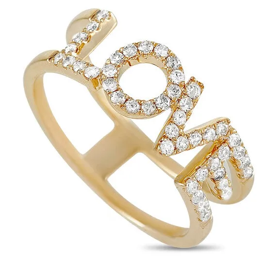 JMS always Original LB Exclusive 14K Yellow Gold 035 ct Diamond Love Ring Rings JMS always Original LB Exclusive 14K Yellow Gold 035 ct Diamond Love Ring Rings