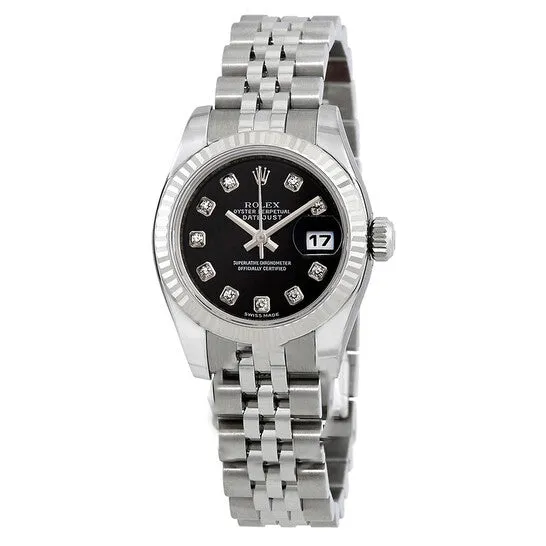 JMS always Original Rolex Lady Datejust 26 Black Dial Stainless Steel Jubilee Bracelet Automatic Watch 179174BKDJ Bracelets JMS always Original Rolex Lady Datejust 26 Black Dial Stainless Steel Jubilee Bracelet Automatic Watch 179174BKDJ Bracelets