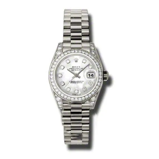 JMS always Original Rolex LadyDatejust 26 Mother Of Pearl Dial 18K White Gold President Automatic Ladies Watch 179159MDP Watches JMS always Original Rolex LadyDatejust 26 Mother Of Pearl Dial 18K White Gold President Automatic Ladies Watch 179159MDP Watches