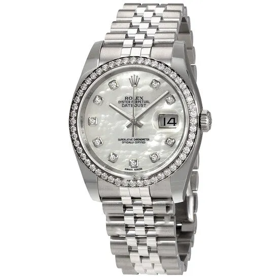 JMS always Original Rolex Oyster Perpetual Datejust 36 Mother of Pearl Dial Stainless Steel Jubilee Bracelet Automatic Ladies Watch 116244MDJ Bracelets JMS always Original Rolex Oyster Perpetual Datejust 36 Mother of Pearl Dial Stainless Steel Jubilee Bracelet Automatic Ladies Watch 116244MDJ Bracelets