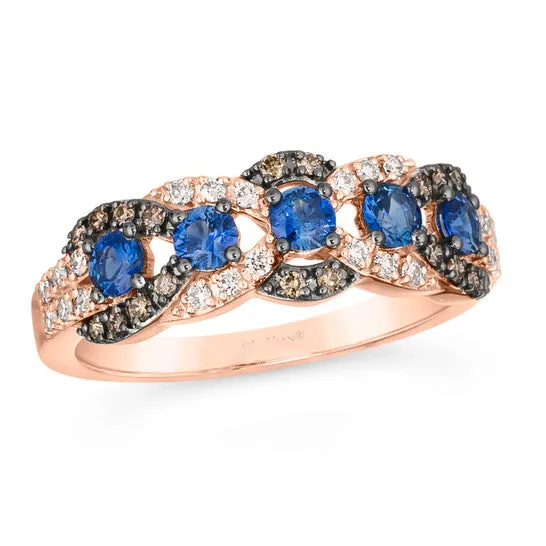 JMS always Rings Original Le Vian Blueberry Sapphire Ring set in 14K Strawberry Gold JMS always Rings Original Le Vian Blueberry Sapphire Ring set in 14K Strawberry Gold