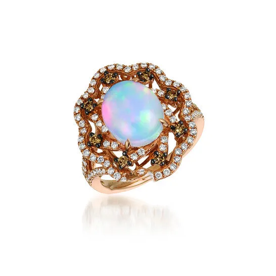 JMS always Rings Original Le Vian Chocolatier Ring Neopolitan Opal Chocolate Diamonds Vanilla Diamonds set in 14K Strawberry Gold Ring Size 7 SVDY 6 JMS always Rings Original Le Vian Chocolatier Ring Neopolitan Opal Chocolate Diamonds Vanilla Diamonds set in 14K Strawberry Gold Ring Size 7 SVDY 6